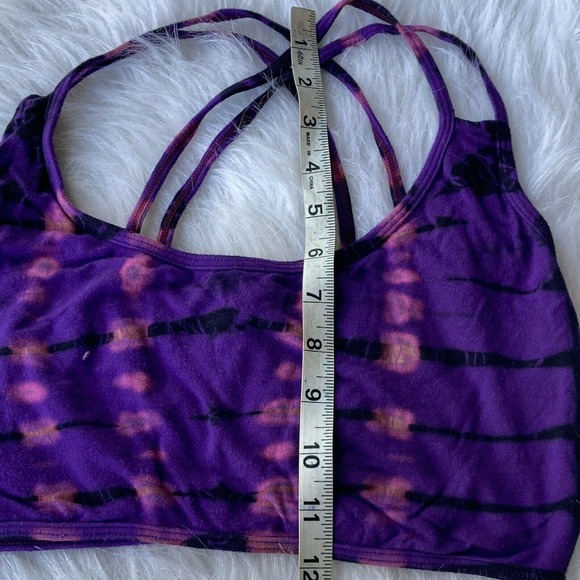 Tela Designs Bralette Sz M (Fits up to XL) Tie Dye Purple Hand Dyed Festival - Picture 8 of 8